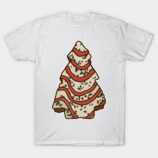 Nostalgic Stripped Christmas Tree Cake T-Shirt